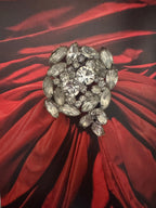 Vintage Hollywood Regency Rhinestone Cluster Statement Brooch