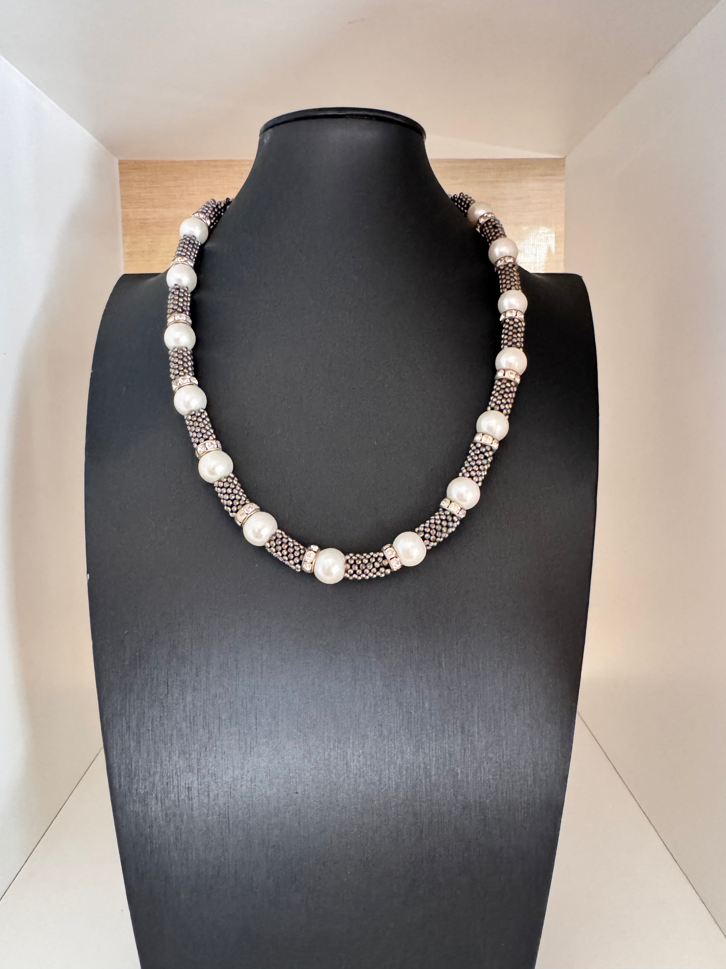 Vintage Pearl & Beaded Necklace