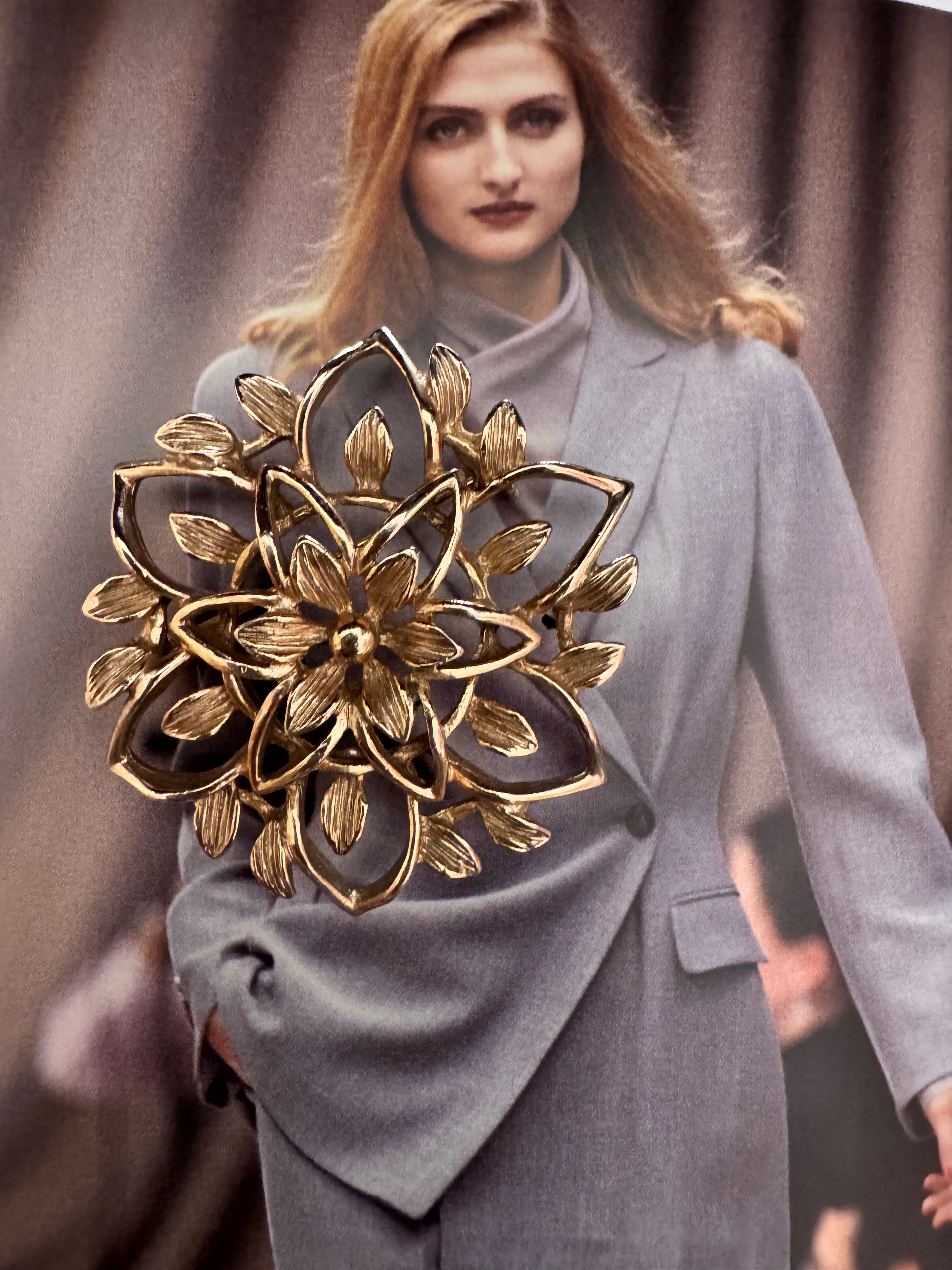 Vintage Sarah Coventry Layered Floral Brooch