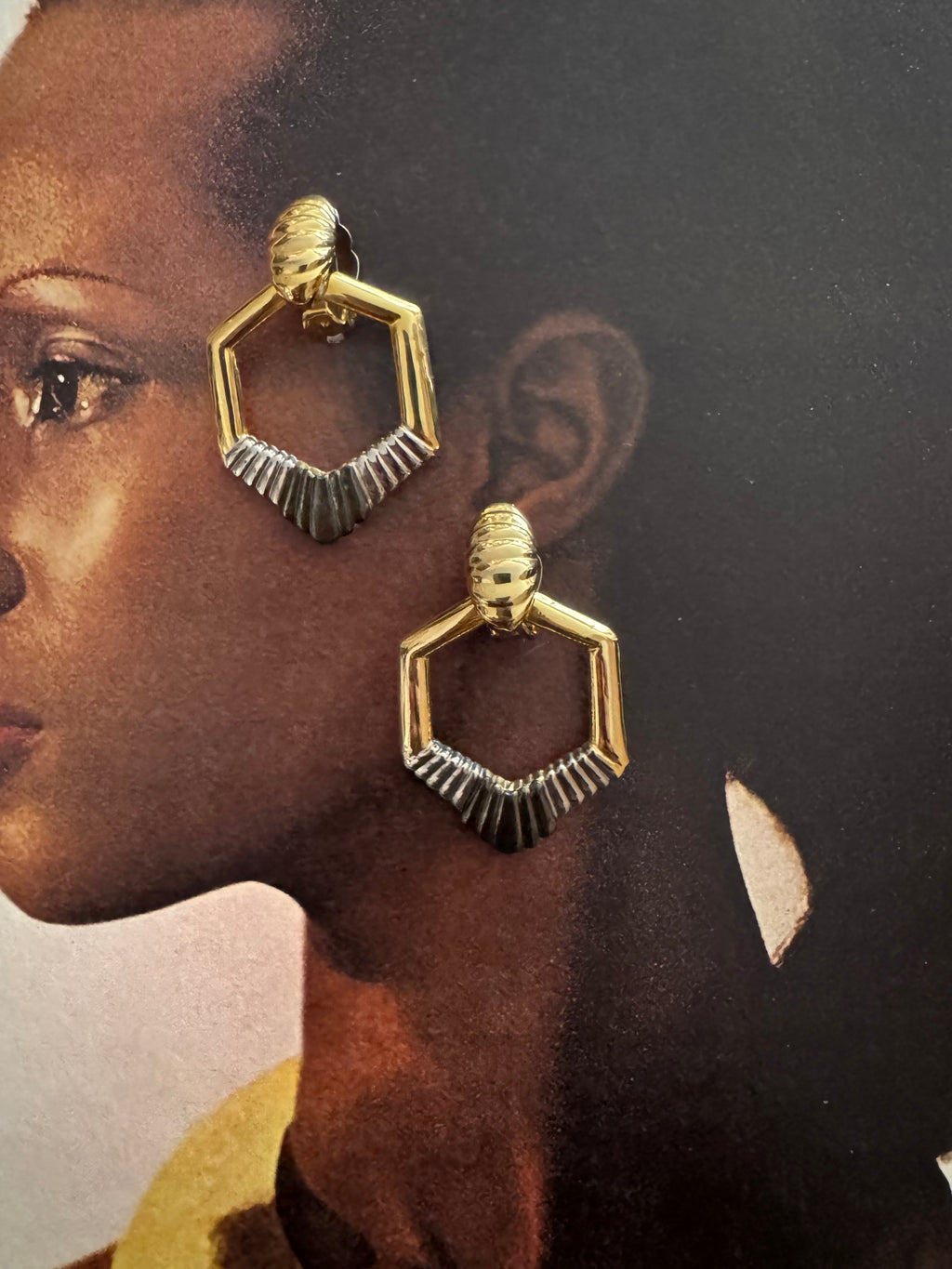 Vintage Modernist Geometric Earrings
