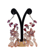 Vintage Romantic Floral Crystal Chandelier Earrings