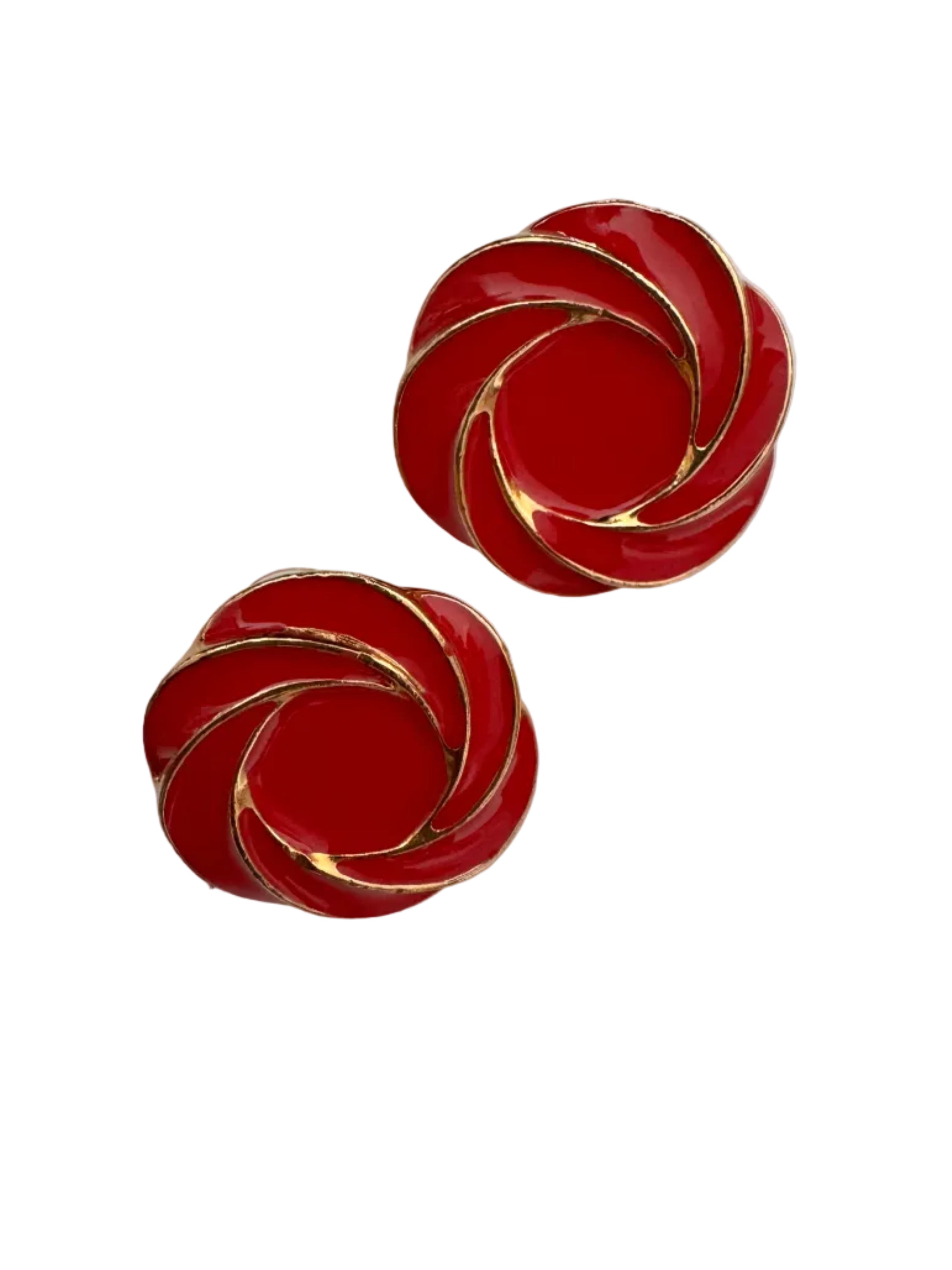 Vintage Textured Gold-Plated Knot Clips
