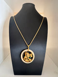 Vintage Japanese Gold Plated Pendant Necklace