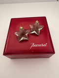 Vintage Baccarat Crystal Star Clip-On Earrings