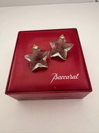 Vintage Baccarat Crystal Star Clip-On Earrings