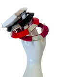 Vintage Color Block Lucite Bangle Bracelet Set