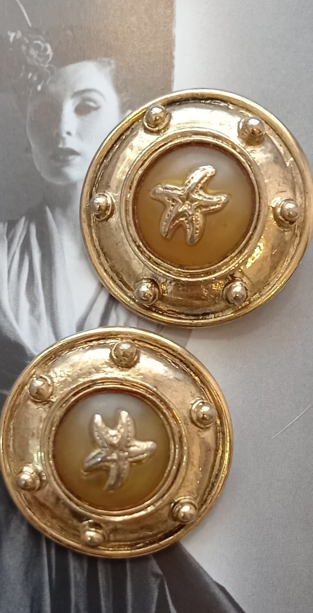 Vintage Anne Chez Paris Nautical Starfish Earrings