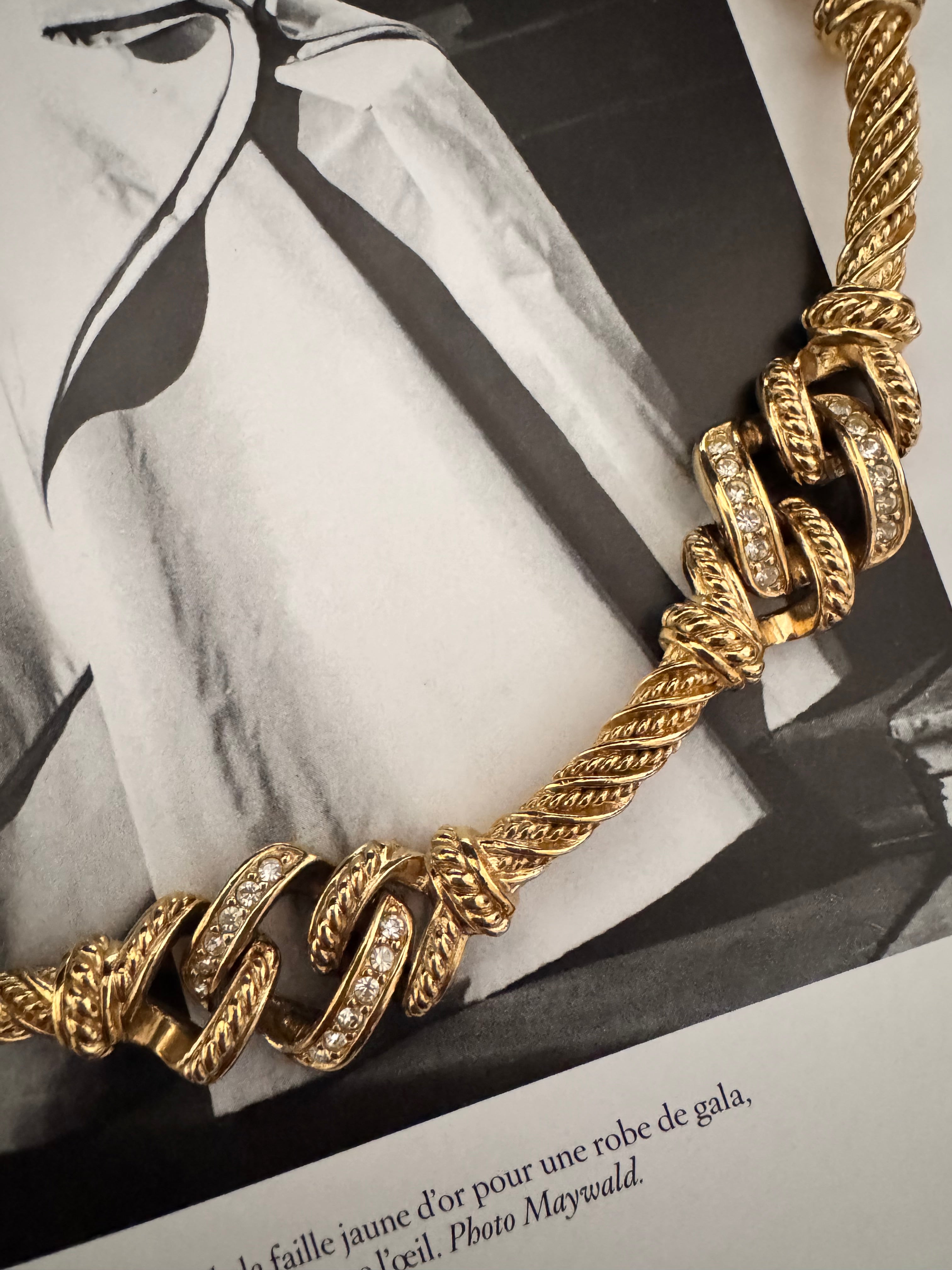 Vintage Christian Dior Sculptural Link Necklace