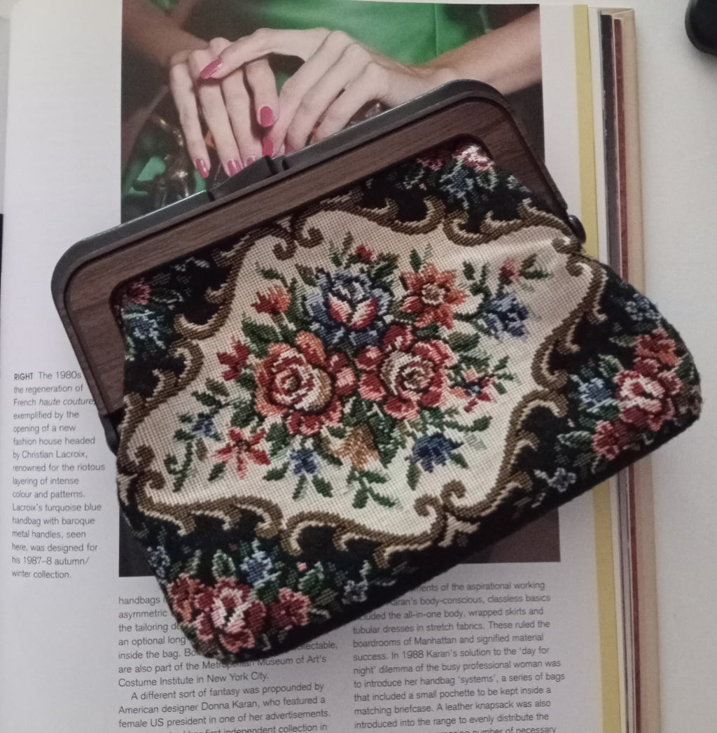 Vintage Floral Tapestry Mini Clutch Purse