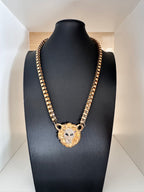 Vintage Lion Head Statement Necklace