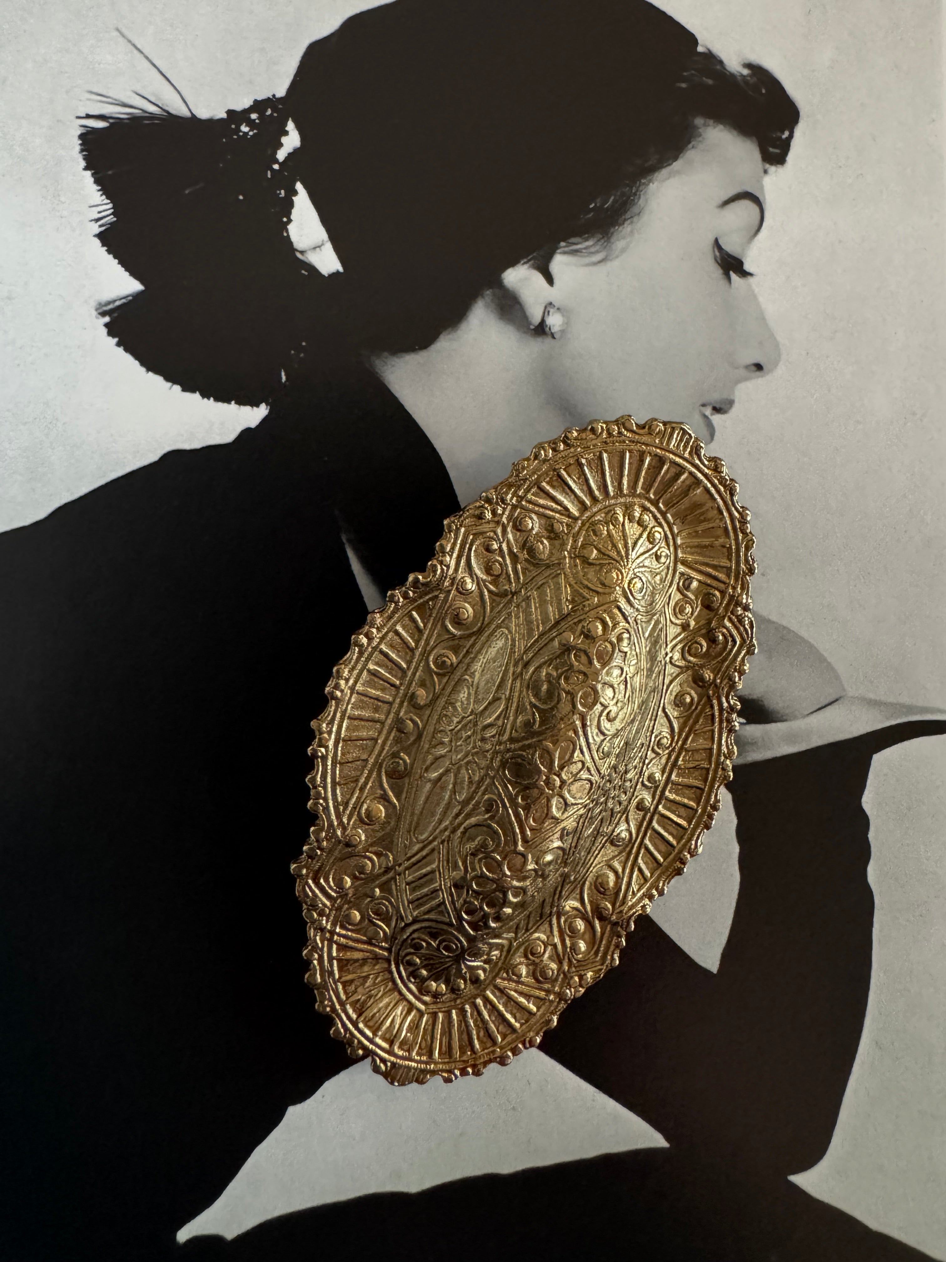 Vintage Baroque Revival Ornate Brooch