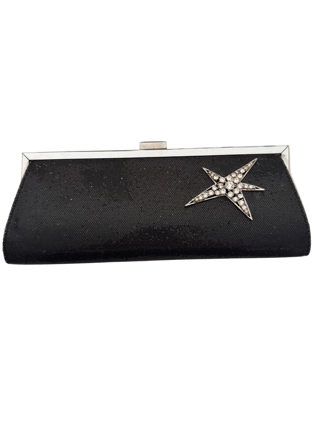 Vintage Mickey Signed Crystal Star Evening Clutch