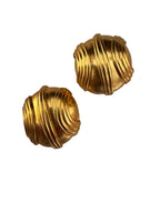 Vintage Ribbed Domed Statement Clips