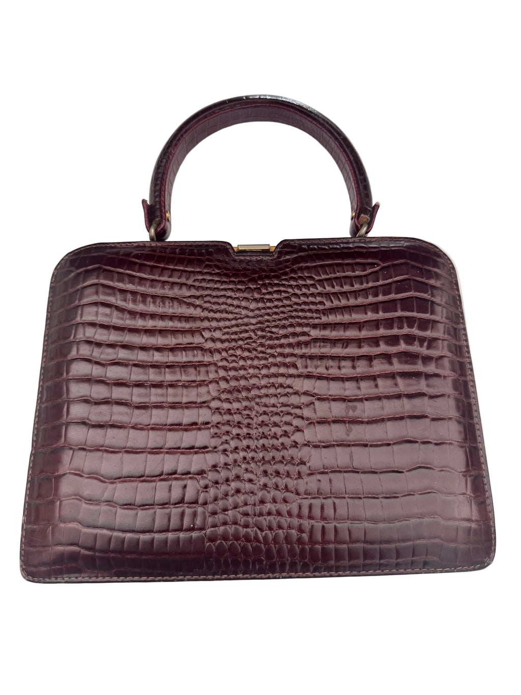 Vintage Crocodile Embossed Leather handbag