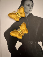 Vintage Givenchy Gold Statement Butterfly Earrings