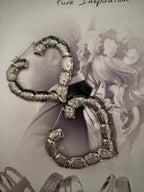 Vintage oversized Hammered Metal Hoop Earrings