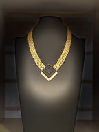 Vintage Art Deco Style Geometric Statement Necklace