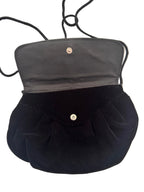 Vintage Velvet Bow Evening Clutch Bag