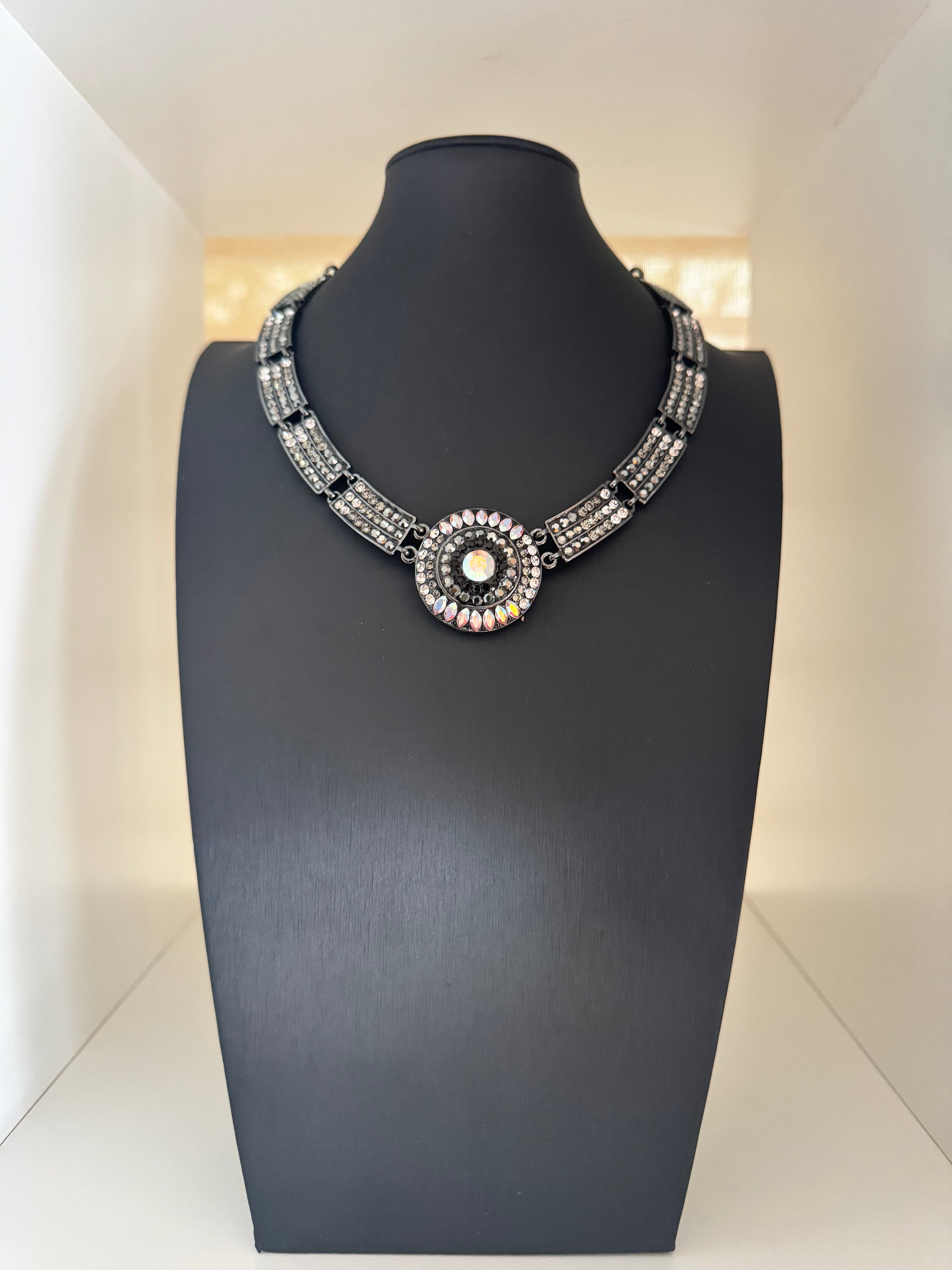 Vintage Butler & Wilson Crystal Panel Necklace