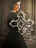 Vintage Architectural Cross Brooch