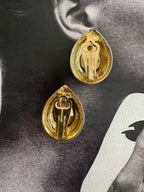 Vintage Teardrop Blue Stone Earrings