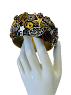 Vintage Mixed Metal Embellished Statement Cuff