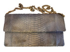 Vintage Punto Python Leather Clutch with Chain Strap