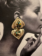 Vintage Retro Oversized Resin Statement Earrings