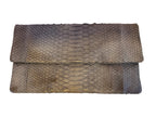 Vintage Punto Python Leather Clutch with Chain Strap