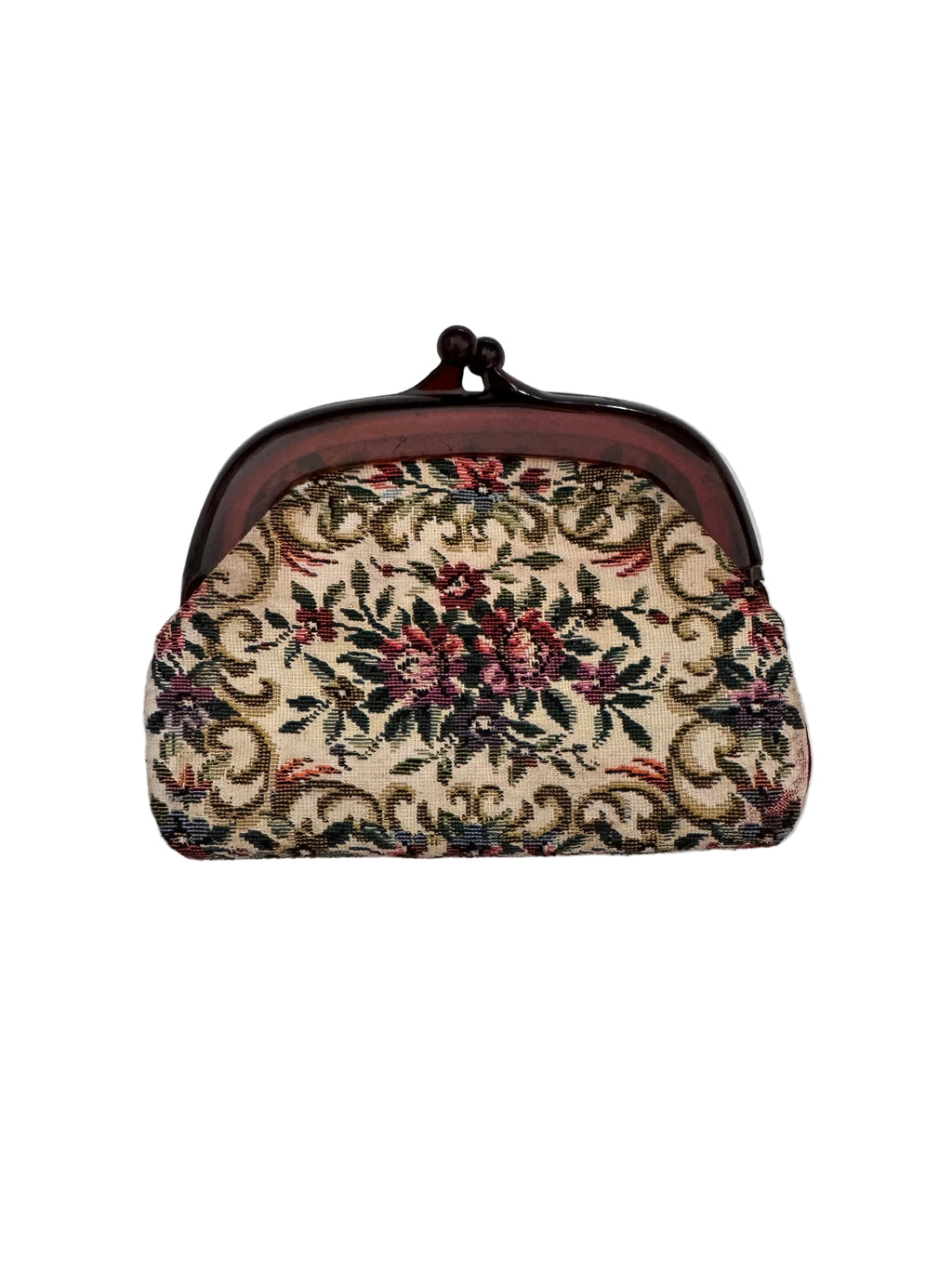 Vintage Floral Tapestry Mini Purse