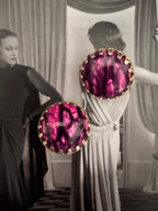 Vintage Textured Resin Earrings