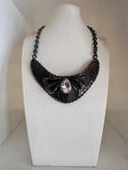 Vintage Gothic Bow Statement Necklace