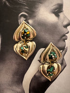 Vintage Retro Oversized Resin Statement Earrings