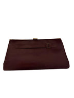 Vintage Burgundy Leather Clutch Bag