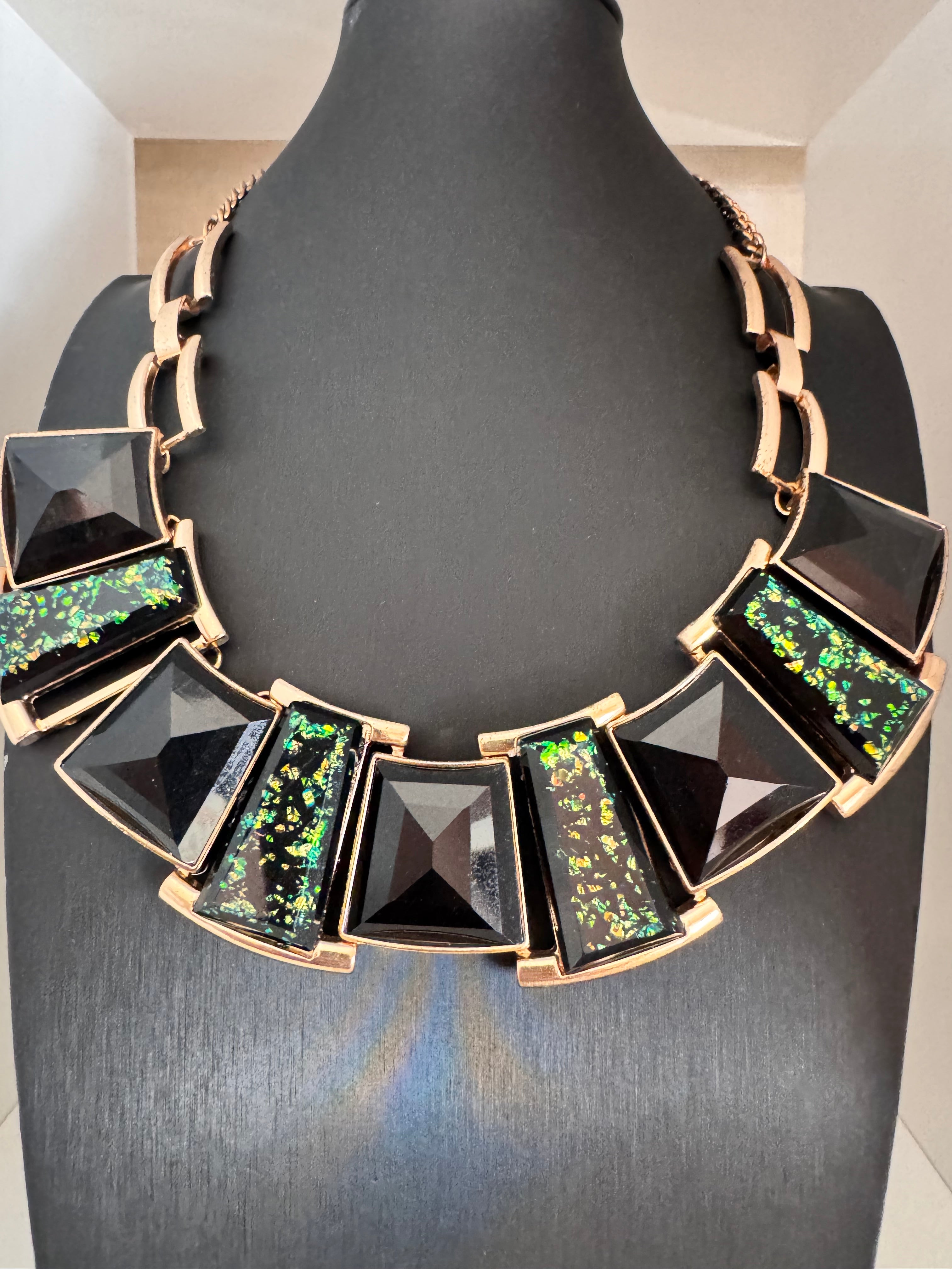 Vintage Geometric Statement Necklace