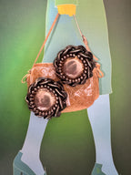 Vintage Etruscan Revival Braided Silver-Tone Clip-On Earrings