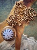 Vintage Art Deco Pocket Watch Necklace