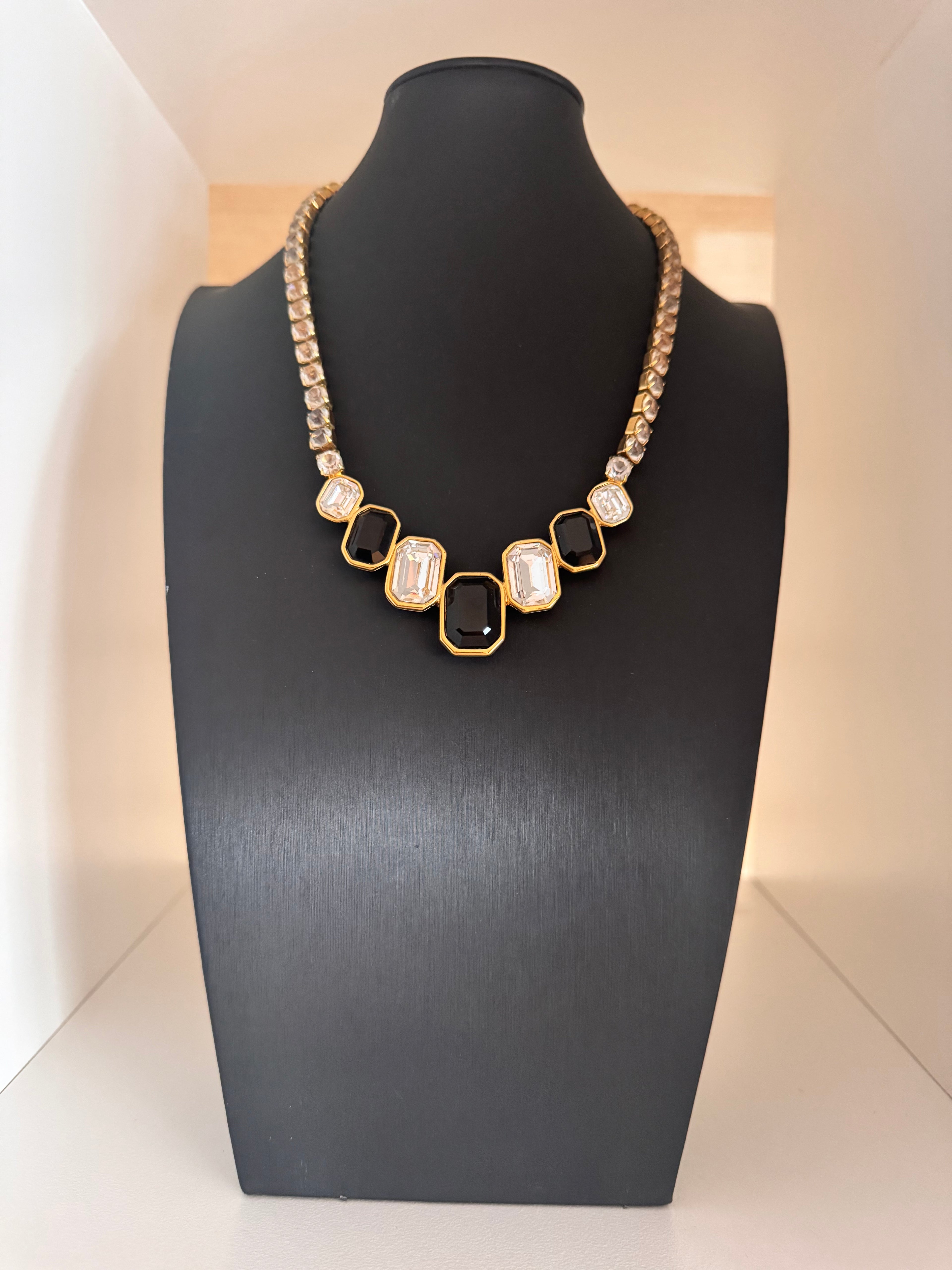 Vintage Monet Rhinestone Statement Necklace