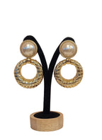 Vintage Resin Hoop Drop Earrings