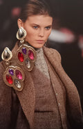 Vintage Baroque Resin Drop Earrings