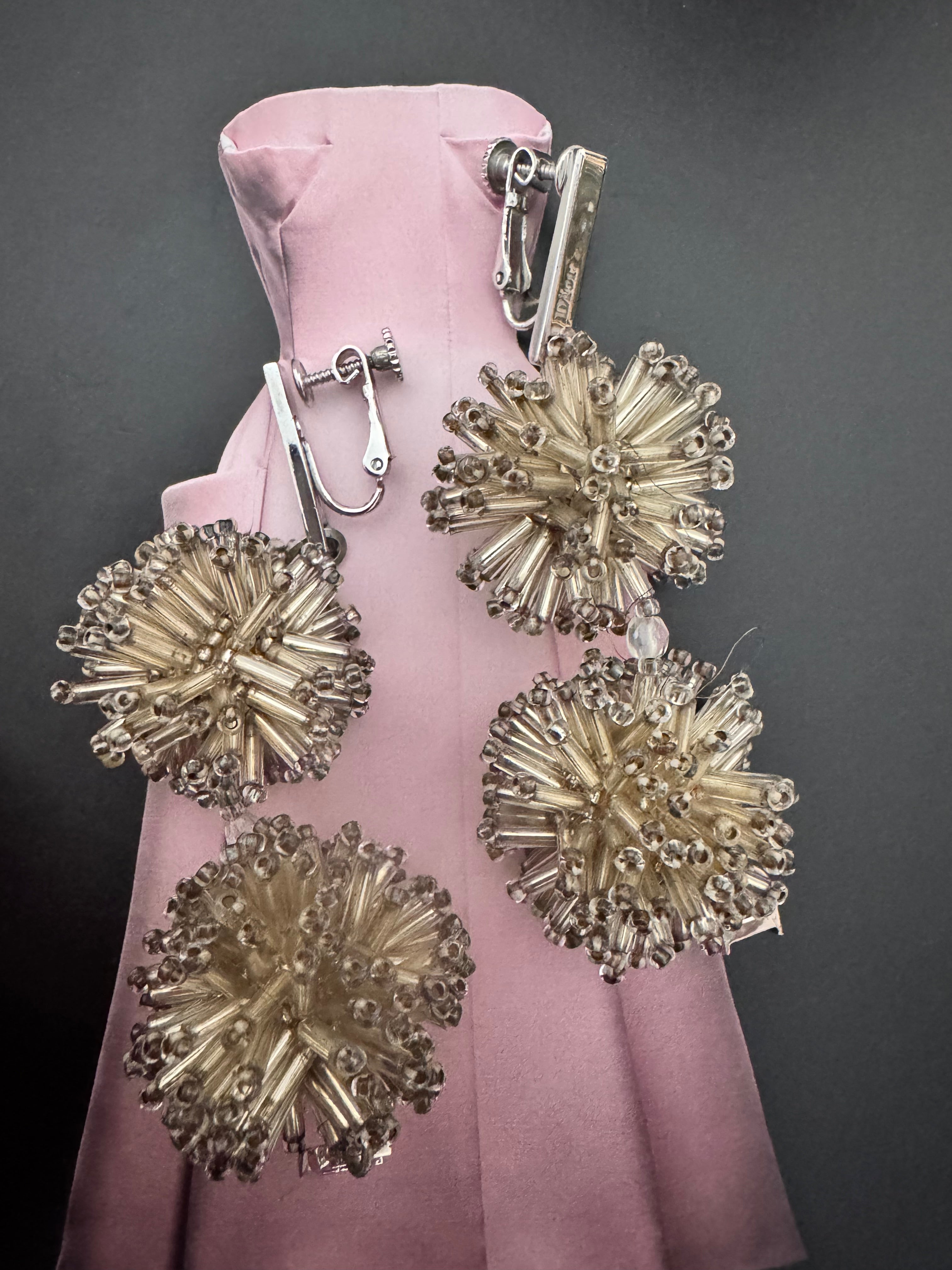 Vintage Dior Sculptural Floral Drop Earring