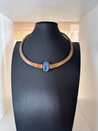 Vintage Ethnic Lapis Stone Collar Necklace