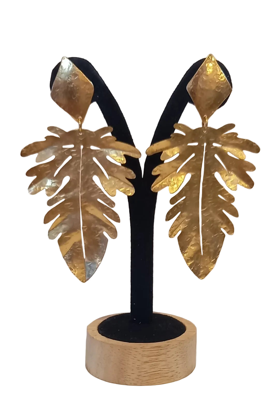 Vintage Tropical Leaf Drop Earrings