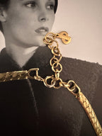 Vintage Christian Dior Choker Necklace with Rhinestone Center