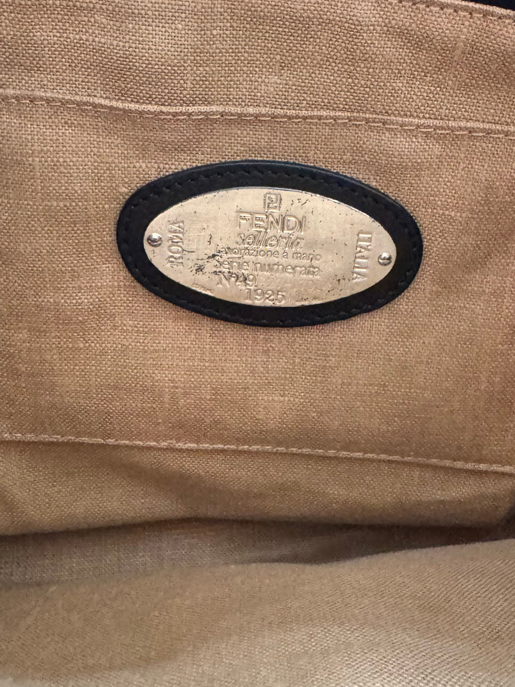Fendi Selleria Leather Satchel Bag