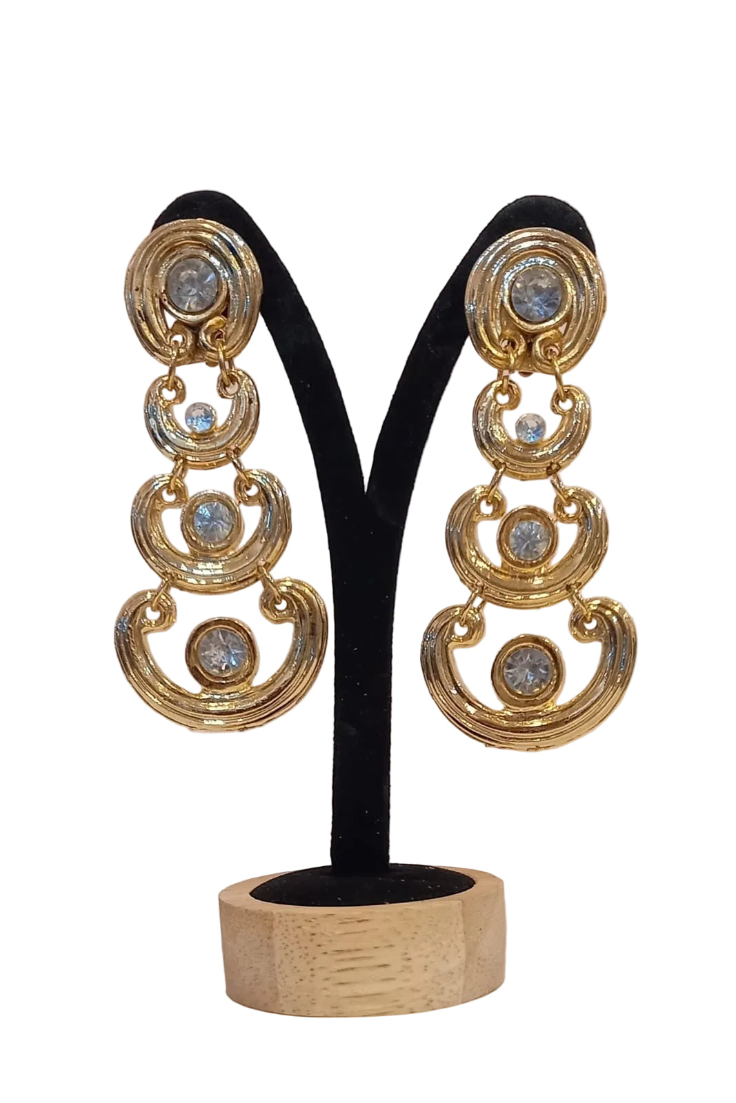 Vintage Cascading Rhinestone Drop Earrings