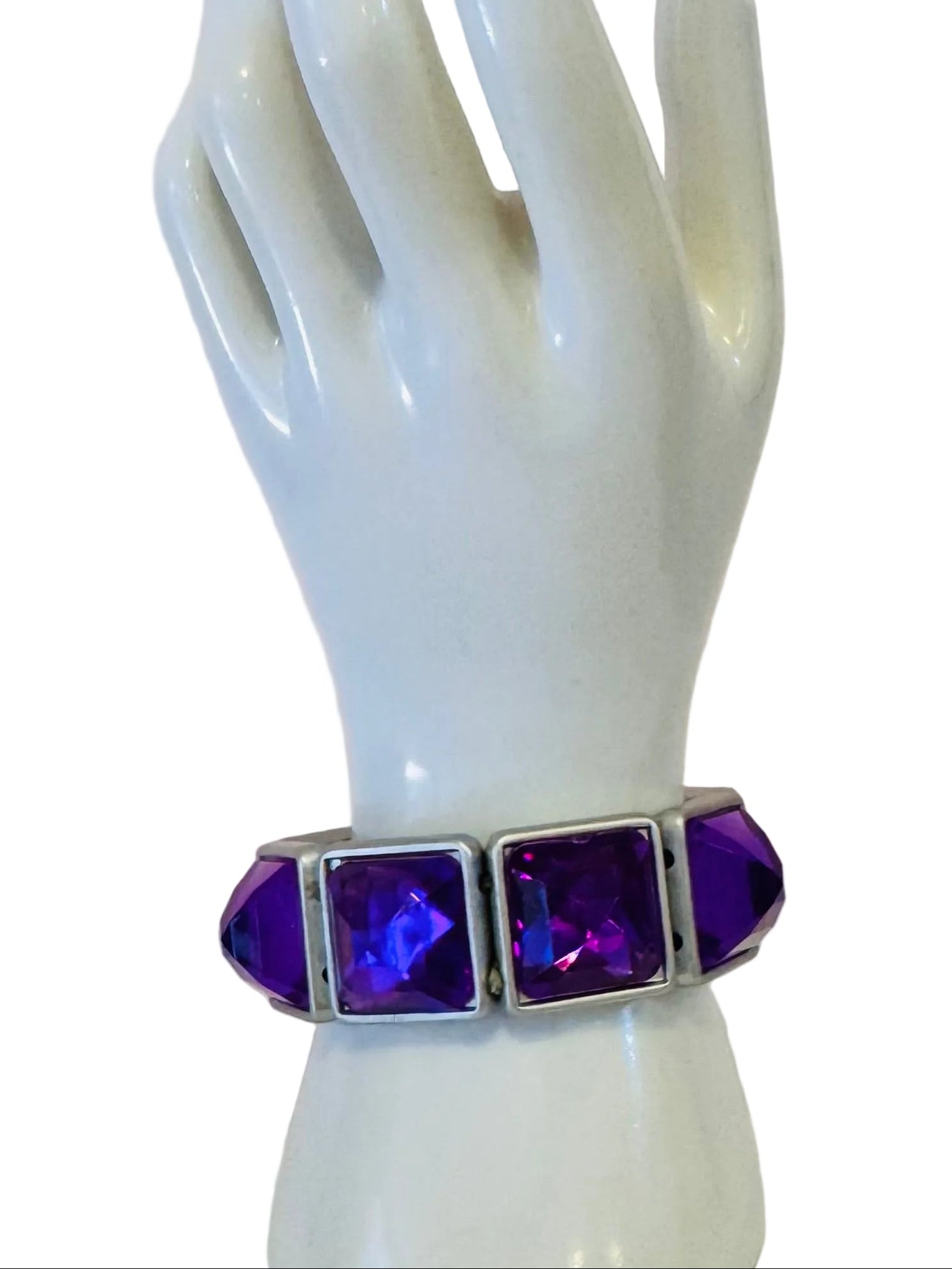 Vintage Amethyst Resin Bracelet