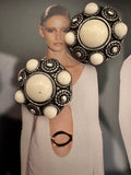 Vintage Resin Cabochon Clip-On Earrings