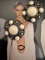 Vintage Resin Cabochon Clip-On Earrings