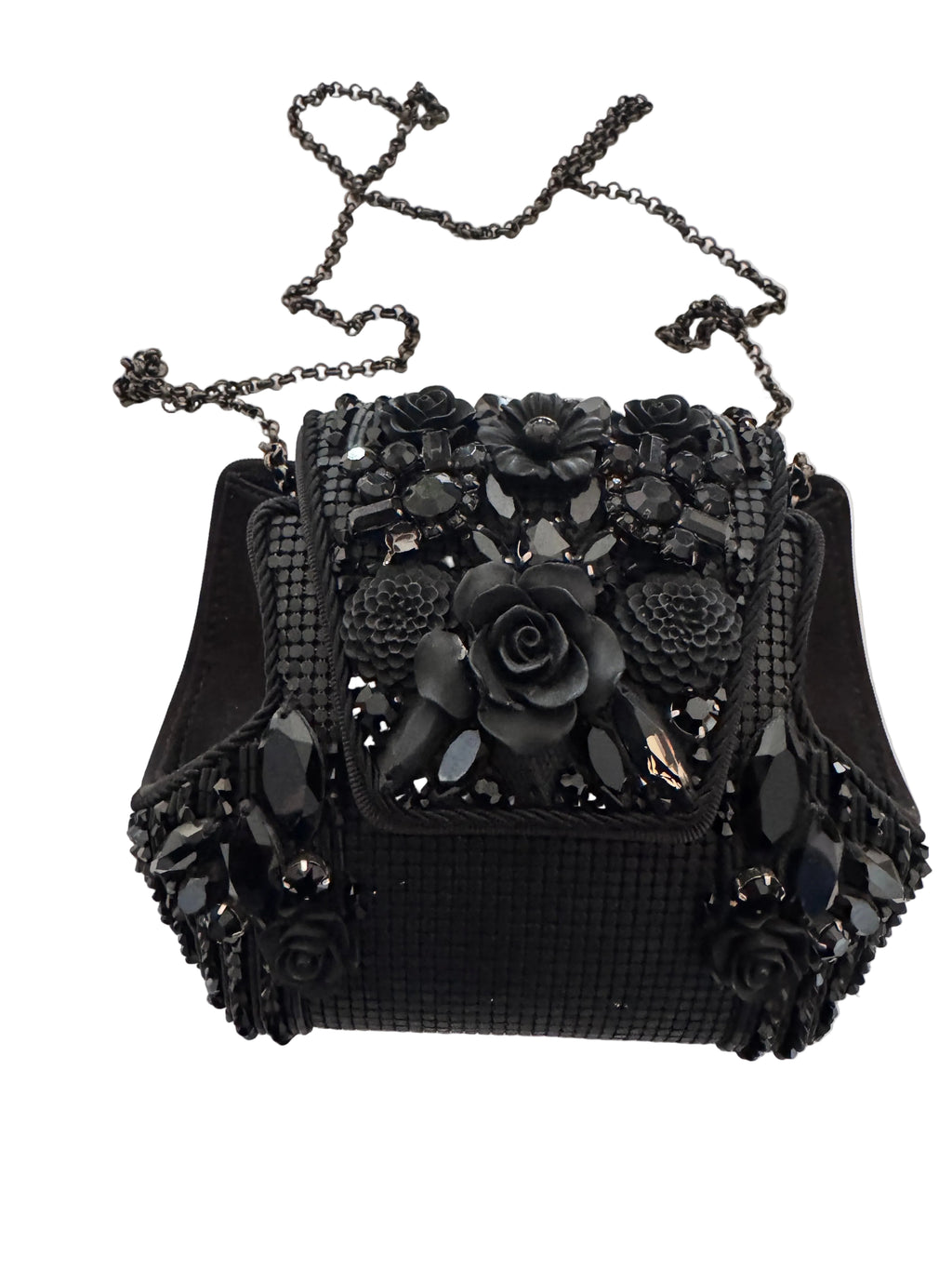 Vintage Rene Caovilla Jeweled Mesh Evening Bag